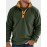 Mens Contrast Patchwork Stand Collar Fleece Casual Pullover Sweatshirts Winter