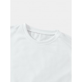 Mens Cartoon Panda Cat Print Crew Neck Pullover Sweatshirts