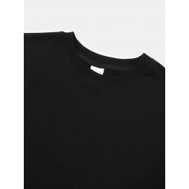 Mens Christmas Santa Claus Graphic Crew Neck Pullover Sweatshirts Winter