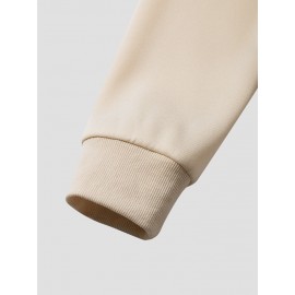 Mens Ethnic Geometric Print Chest Pocket Plush Lined Drawstring Hoodies